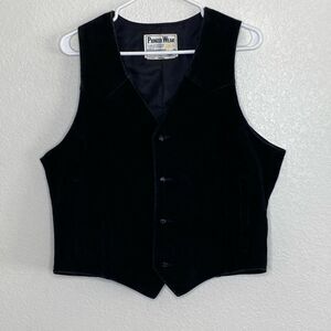 Pioneer Wear Men’s Black Suede Leather Vest Size  M